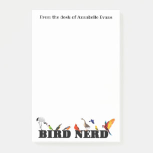 Bird Nerd Bold Personalize Post-it Notes