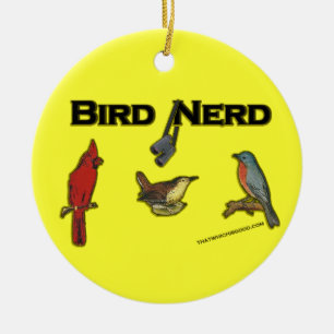 Bird Nerd Ceramic Ornament
