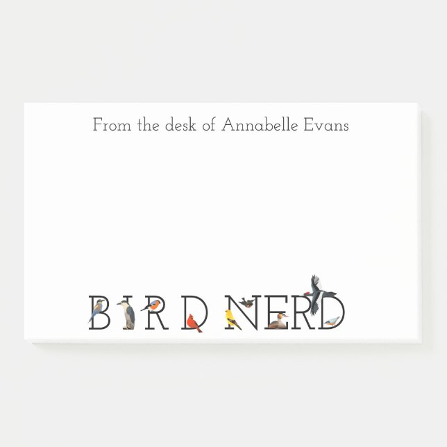 Bird Nerd Classic Collection Personalize Post-it Notes (Front)