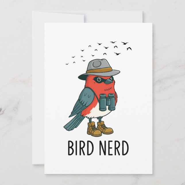 Bird Nerd Funny Bird Watching Birding Bird Lover Invitation (Front)