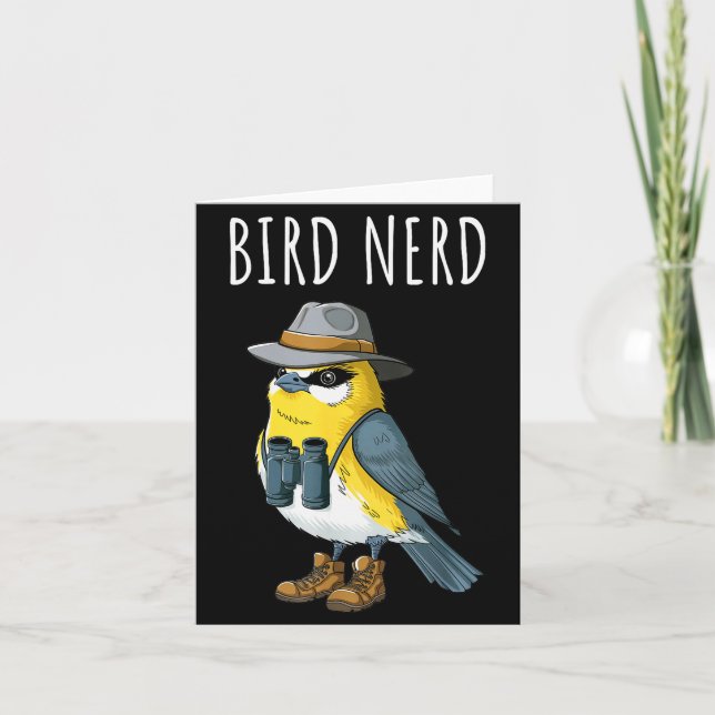 Bird Nerd Funny Bird Watching Birding Bird Lover W Card (Front)