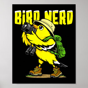 Bird nerd funny bird watching birds american poster