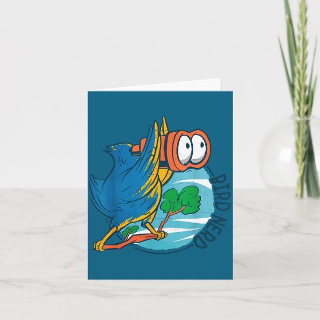 Bird Nerd Funny Bird Watching Birds Lover Ornithol Card (Front)
