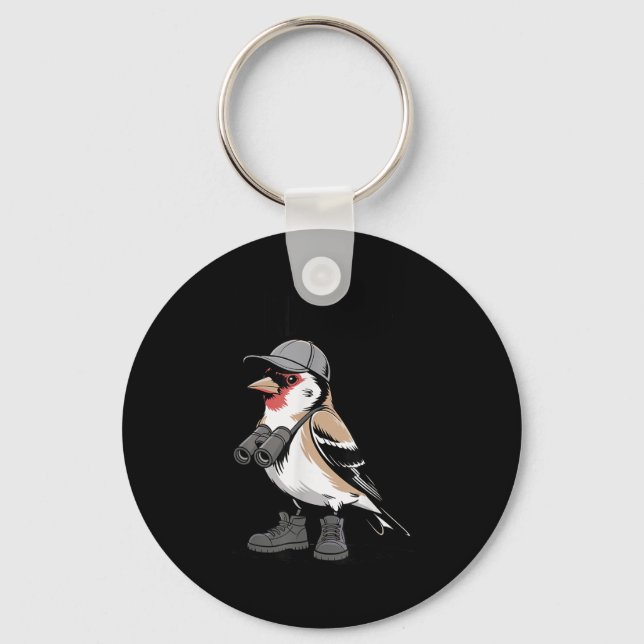 Bird Nerd Funny Bird Watching For Bird Watchers  Keychain (Front)