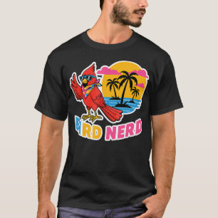 Bird Nerd Funny Cardinal Lover Sunset T-Shirt