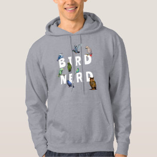 BIRD NERD, parrots, owl, pigeons, kookaburra Hoodie