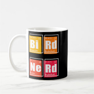 BIRD NERD Periodic Table of Elements Birding Watch Coffee Mug