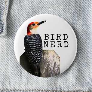 Bird Nerd Red-Bellied Woodpecker  2 Inch Round Button