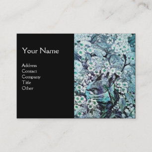 BIRD NEST,monogram ,blue white black Business Card