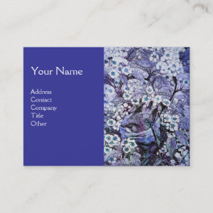 BIRD NEST,monogram ,blue white Business Card