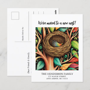 Bird Nest New Home Moving Announcement Postcard