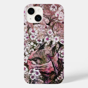 BIRD NEST ,TREE WITH WHITE PINK SPRING FLOWERS Case-Mate iPhone 14 CASE