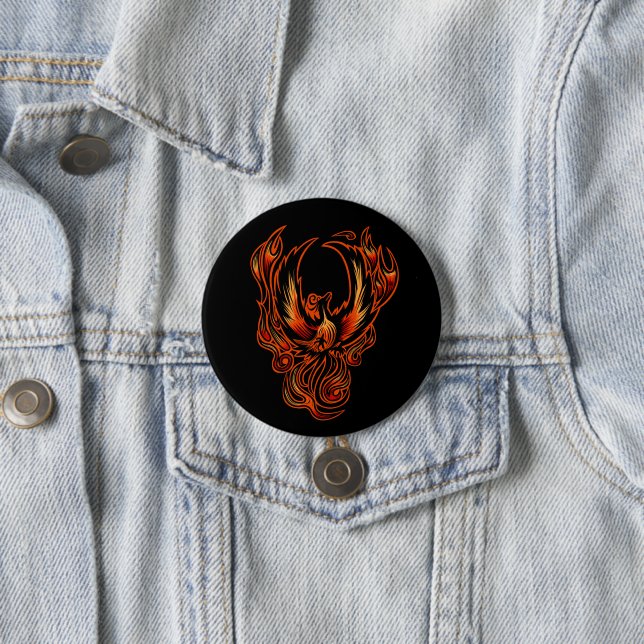 Bird Of Fire 3 Inch Round Button (In Situ)