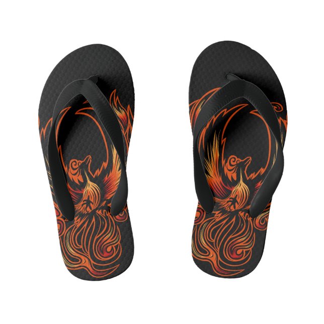 Bird Of Fire Kid's Flip Flops (Footbed)