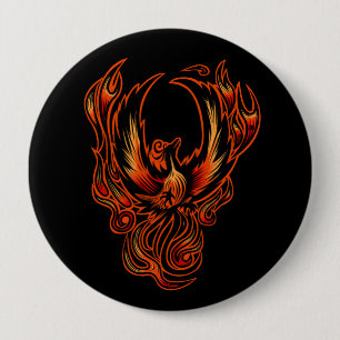 Bird Of Fire Throw Blanket 4 Inch Round Button