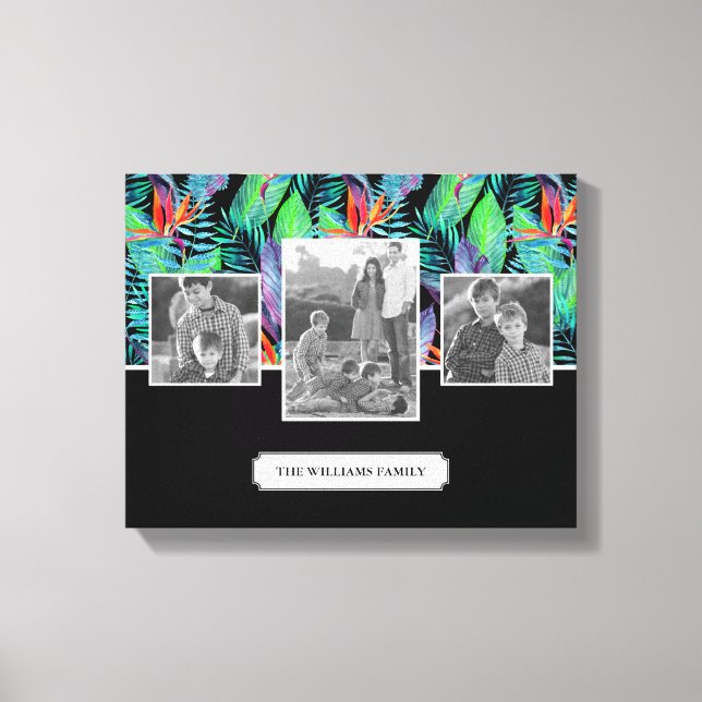Bird Of Paradise | Add Your Photo & Text Canvas Print (Front)