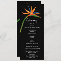 Bird of Paradise All In One Wedding Program
