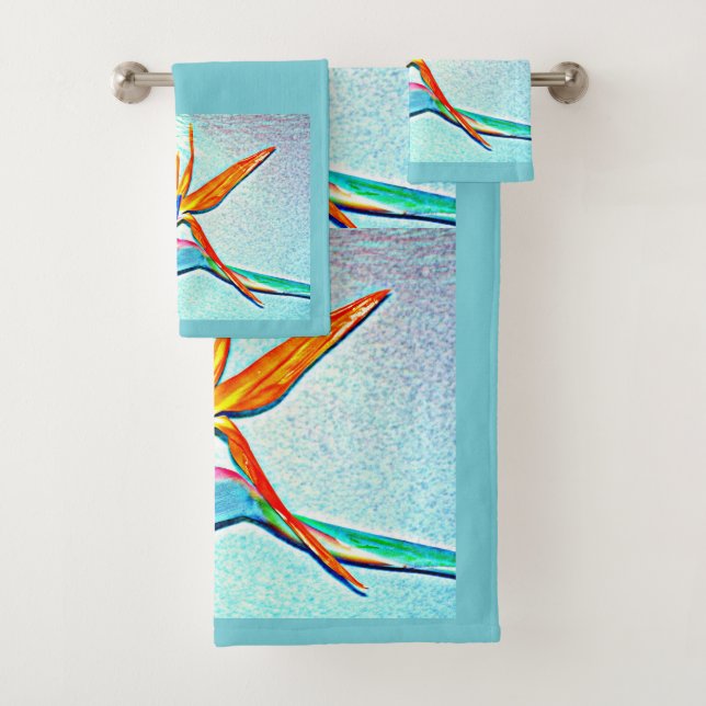 Bird of Paradise Bathroom Towel Set (Insitu)