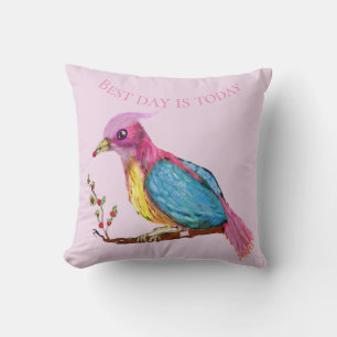 Bird of Paradise Best Day Is Today Throw Pillow