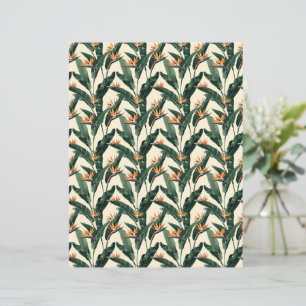 Bird of Paradise Botanical Pattern Scrapbook Paper