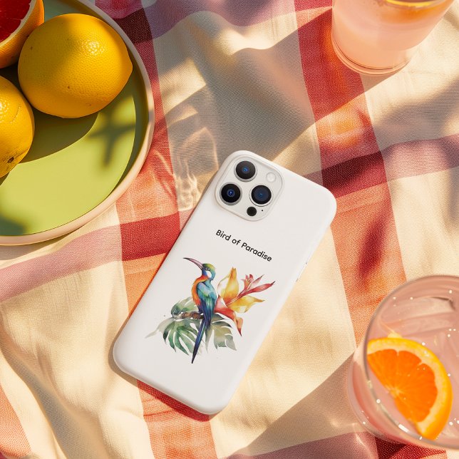 Bird of Paradise, colourful phantasy bird 'n flowe Case-Mate iPhone Case (Creator Uploaded)