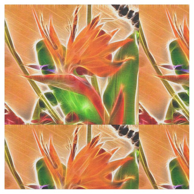 Bird of Paradise Fabric (Close Up)