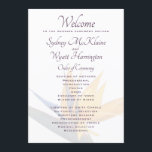 Bird-of-paradise Flat Wedding Program Template<br><div class="desc">Bird-of-paradise flowers wedding program template. Flat, white paper with text on both sides and background image of big, realistic bird-of-paradise. Text is dark purple in printed and calligraphy style fonts. A simple and elegant program which is suitable for any summer or tropical marriage ceremony. Upgrade the paper to create an...</div>