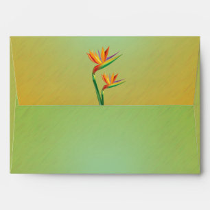 Bird of Paradise Floral Invitation Envelope