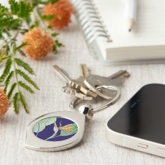 Bird of Paradise Flower  Keychain