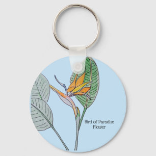 Bird of Paradise Flower Keychain