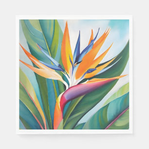 Bird of paradise flower napkin