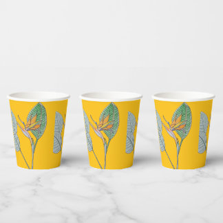Bird of Paradise Flower Paper Cups