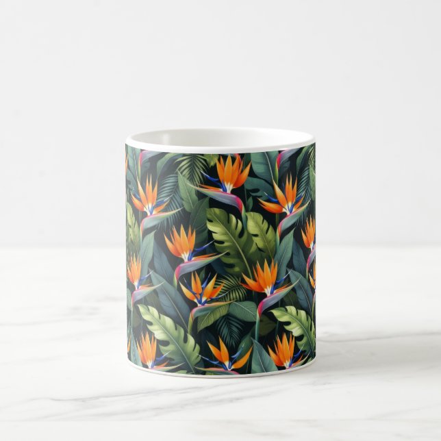 Bird of Paradise Flower Pattern Coffee Mug (Center)