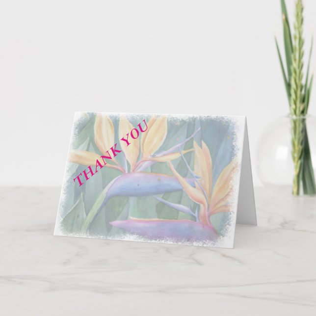BIRD OF PARADISE FLOWER THANK YOU CARD (Front)