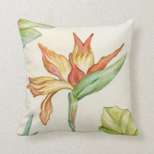 Bird of Paradise Flower Throw Pillow