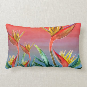 Bird of Paradise Lumbar pillow from art