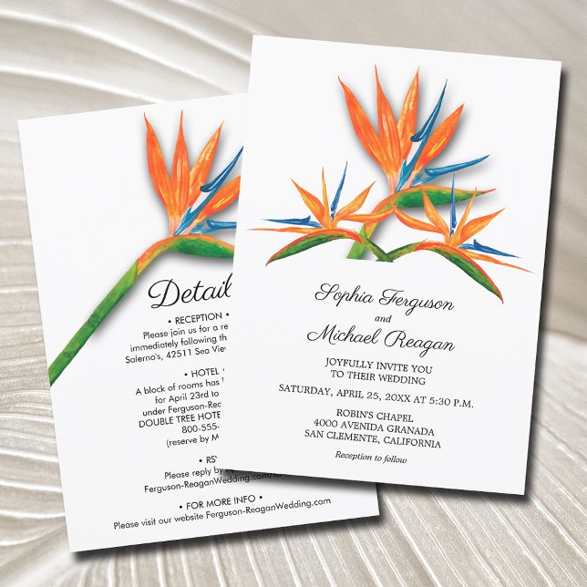 Bird of Paradise Mariage All In One Invitations (Créateur téléchargé)