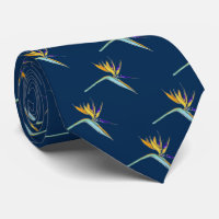 Bird-of-Paradise Men's Tie on ANY CUSTOM COLOR