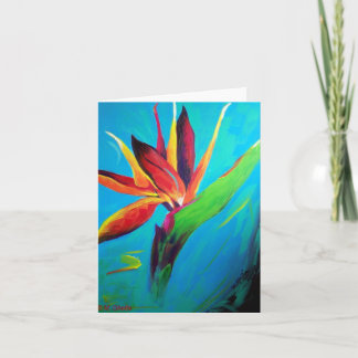 Bird of Paradise On Fire Notecard