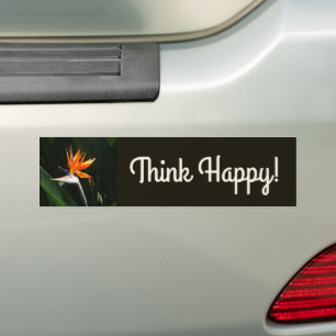 Bird of Paradise Orange Tropical Flower Bumper Sticker