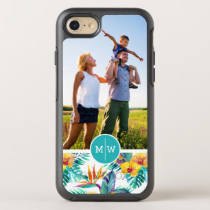 Bird Of Paradise & Orchid  Add Your Photo & Monogr OtterBox Symmetry iPhone 8/7 Case