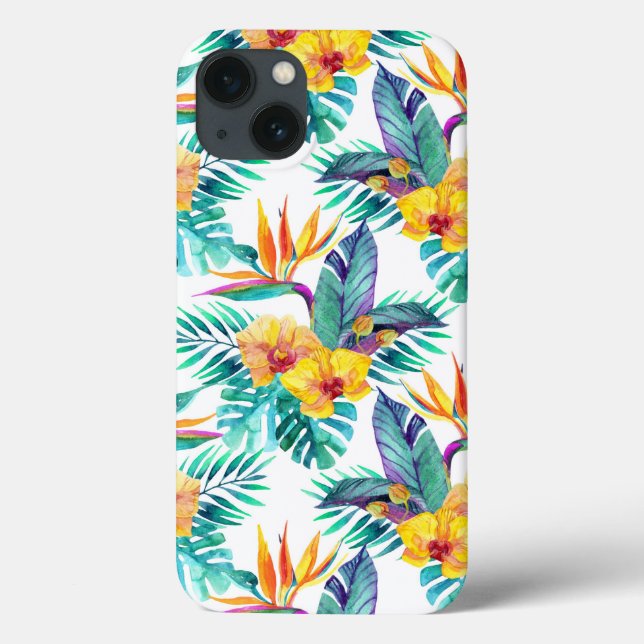 Bird Of Paradise & Orchid Pattern Case-Mate iPhone Case (Back)