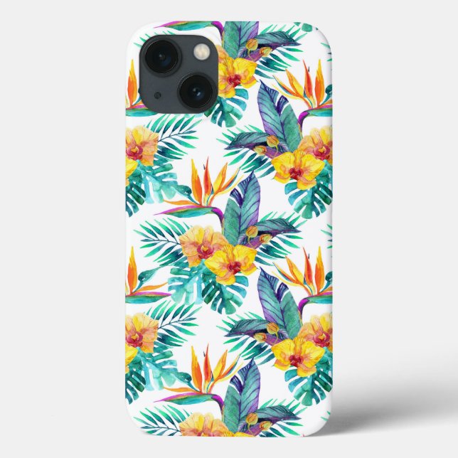 Bird Of Paradise & Orchid Pattern Case-Mate iPhone Case (Back)