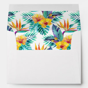 Bird Of Paradise & Orchid Pattern Envelope