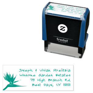 Bird of Paradise Return Address Self-inking Stamp