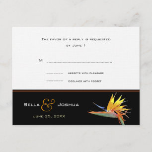 Bird of Paradise RSVP Card