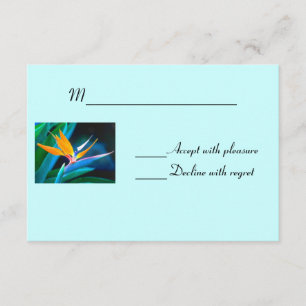 Bird of Paradise RSVP card