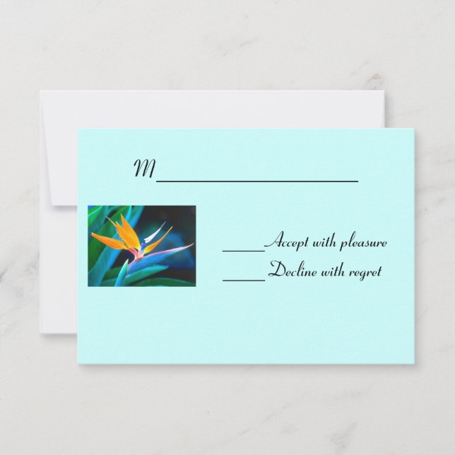 Bird of Paradise RSVP card (Front)