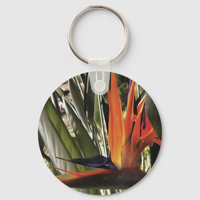 Bird of Paradise (Strelitzia) Keychain (Front)