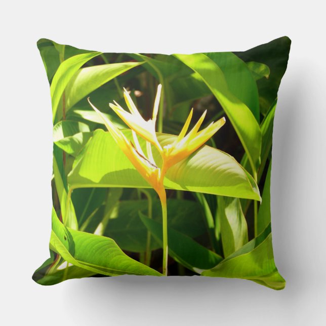 Bird of Paradise Throw Pillow (Front)